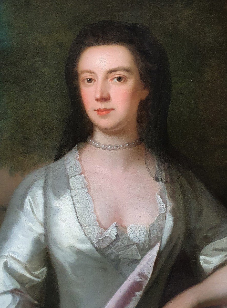 Portrait Of Cecilia Scott (1682-1764) C.1728; Circle Of John Vanderbank (1694-1739)-photo-1