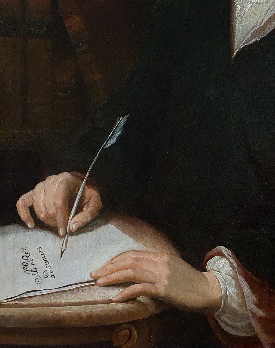 Portrait Of A Gentleman Poet C.1760, Anton Graff, Antique Oil Painting, Homer Virgil Gellert-photo-2