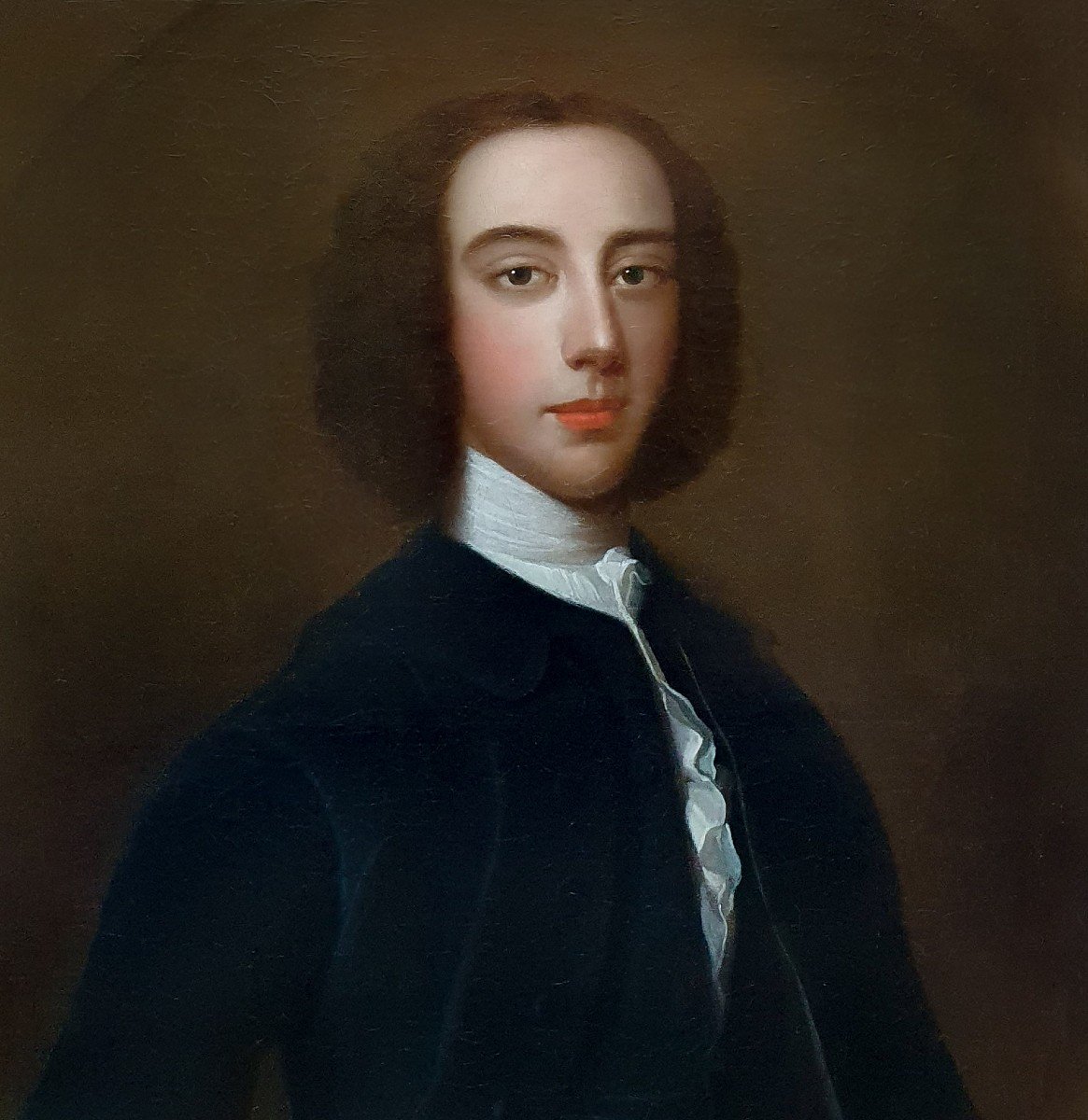 Portrait d'Un Gentilhomme Vers 1740; Provenance Du Manoir-photo-3