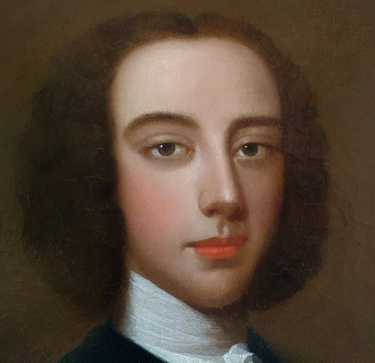 Portrait d'Un Gentilhomme Vers 1740; Provenance Du Manoir-photo-3
