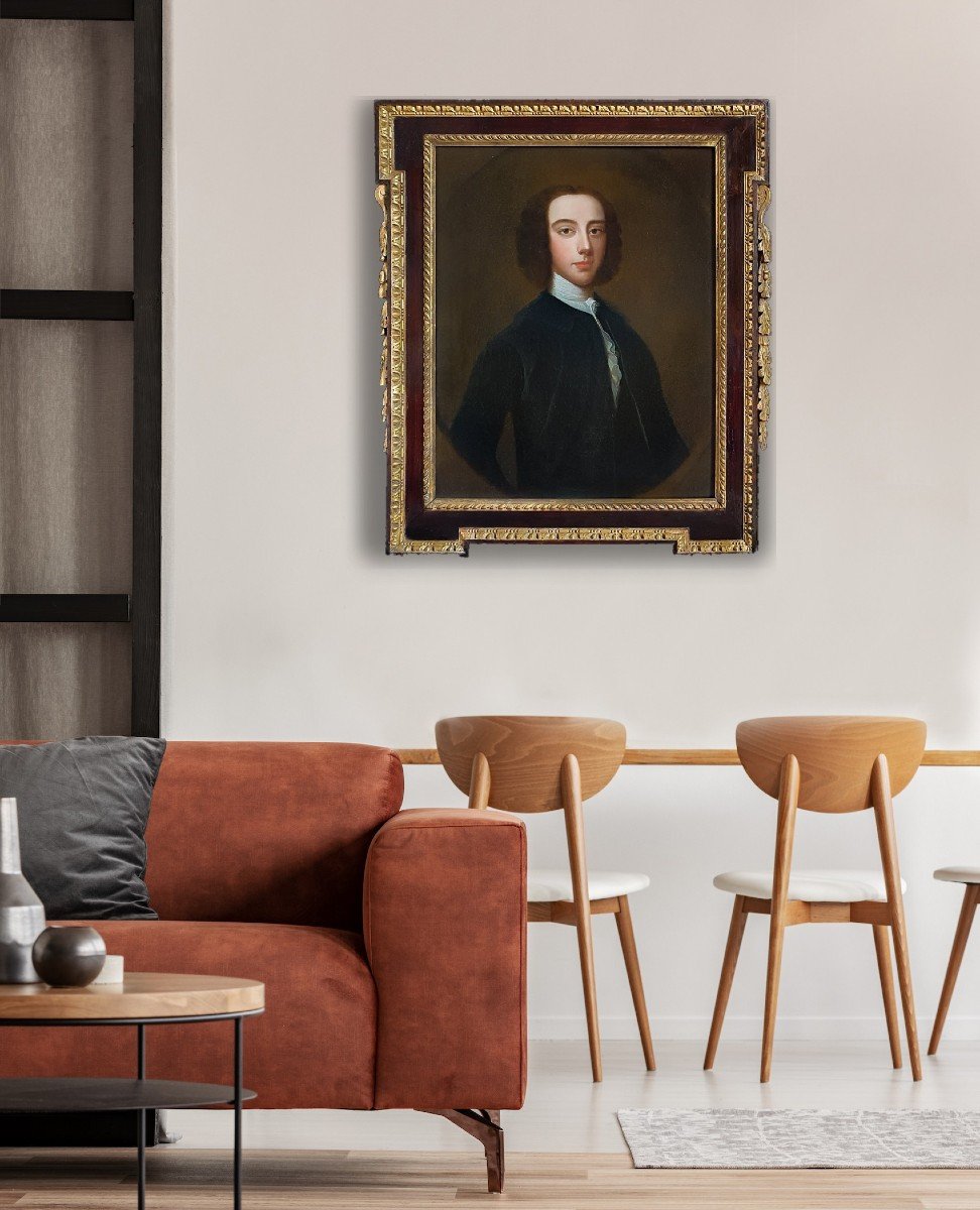 Portrait d'Un Gentilhomme Vers 1740; Provenance Du Manoir-photo-4