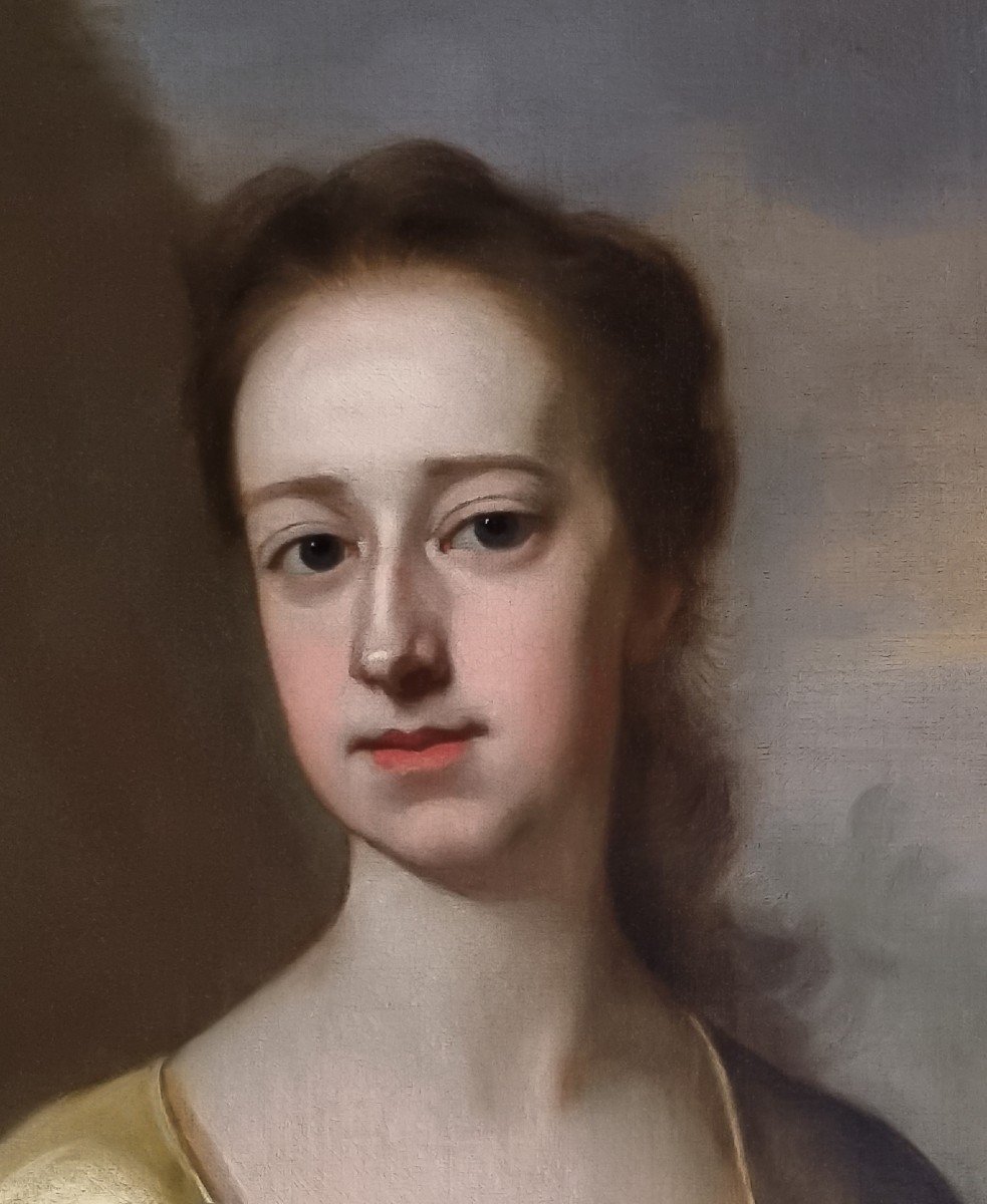 Portrait De Lady Mary Booth, Comtesse De Stamford Vers 1720, Peinture à l'Huile Sur Toile-photo-3
