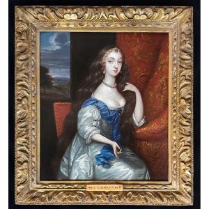 Portrait Of A Lady C.1700, From Coombe Abbey, Earls Of Craven, Antique Oil On Canvas Painting