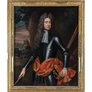 Portrait Of Colonel Richard Lister Wearing Armour & Holding A Baton C.1690, Harlaxton Manor