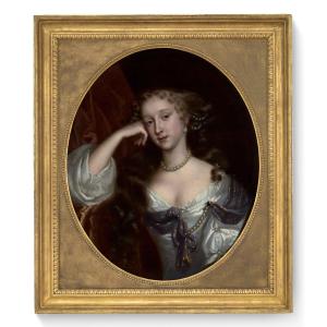 Portrait d'une dame, la comtesse Westmoreland en robe argentée vers 1667, huile sur toile