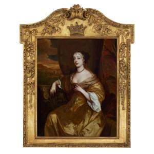 Portrait Of Sarah Bodvile, Countess Of Radnor C.1660 Studio Peter Lely, Manor House Provenance