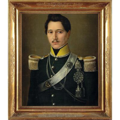 Portrait d'Un Officier Bien Signé & Daté De 1836