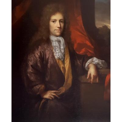 Portrait Of A Gentleman, Signed & Dated 169(?); Arnold Boonen (1629-1729)