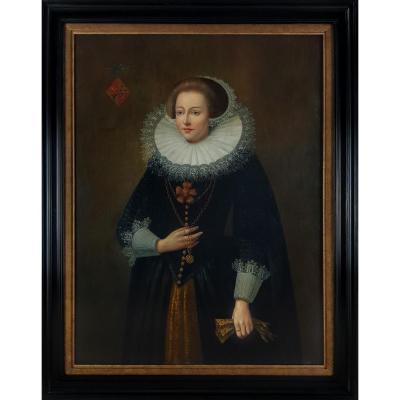 Portrait Of A Lady C.1620; Dutch School