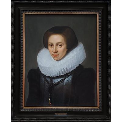 Vers 1620 Portrait d'Une Dame; Attribué à Michiel Jansz Van Mierevelt (1567-1641)