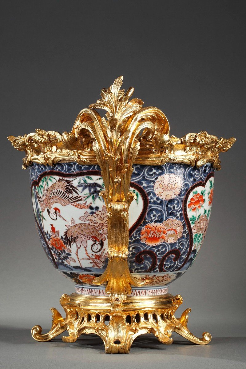 Cache-pot en Porcelaine d'Imari, Japon - France, Circa 1880-photo-2