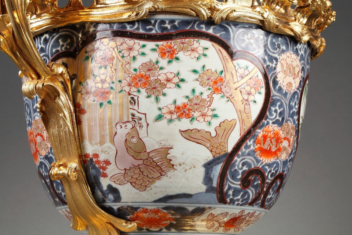 Cache-pot en Porcelaine d'Imari, Japon - France, Circa 1880-photo-7