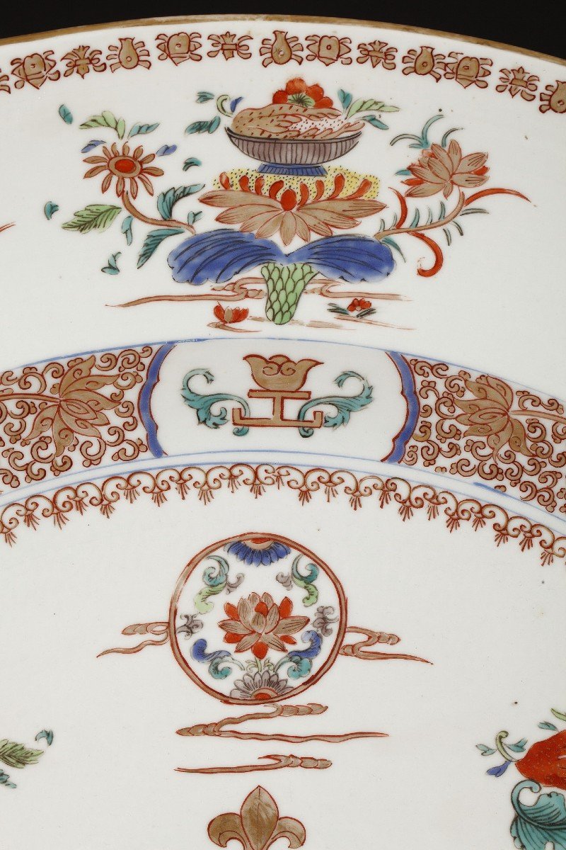 Planter And Decorative Dish Attr. To Samson & Cie, France, Circa 1880-photo-5