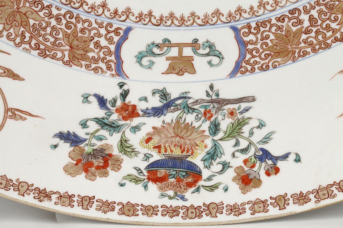 Planter And Decorative Dish Attr. To Samson & Cie, France, Circa 1880-photo-6