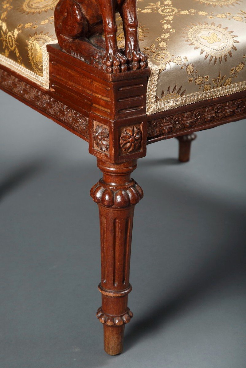 Paire de Fauteuils de style Directoire d'après G. Jacob, France, circa 1870-photo-4