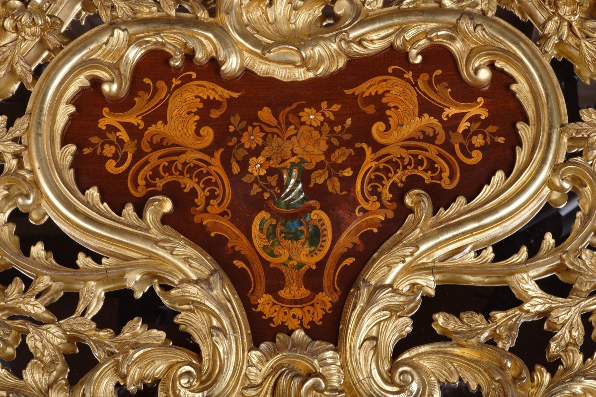 Important Miroir d'Apparat, Italie, Circa 1880-photo-4