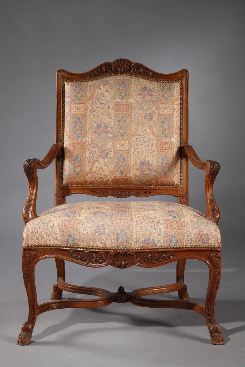 Set Of Eight Régence Style Seats, France, Late 19th Century-photo-1