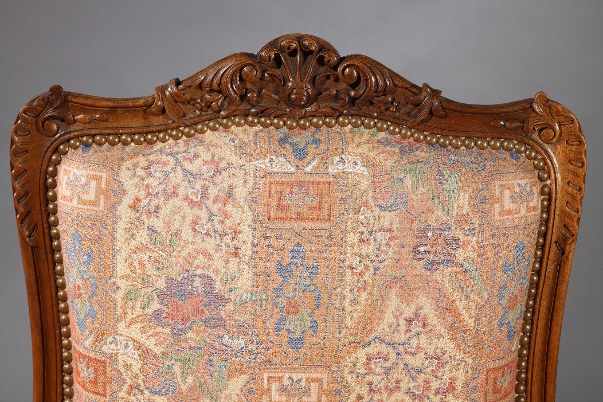 Set Of Eight Régence Style Seats, France, Late 19th Century-photo-2