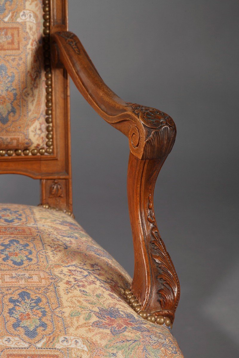 Set Of Eight Régence Style Seats, France, Late 19th Century-photo-5