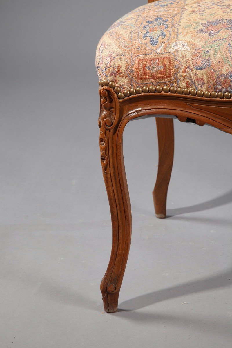 Set Of Eight Régence Style Seats, France, Late 19th Century-photo-7