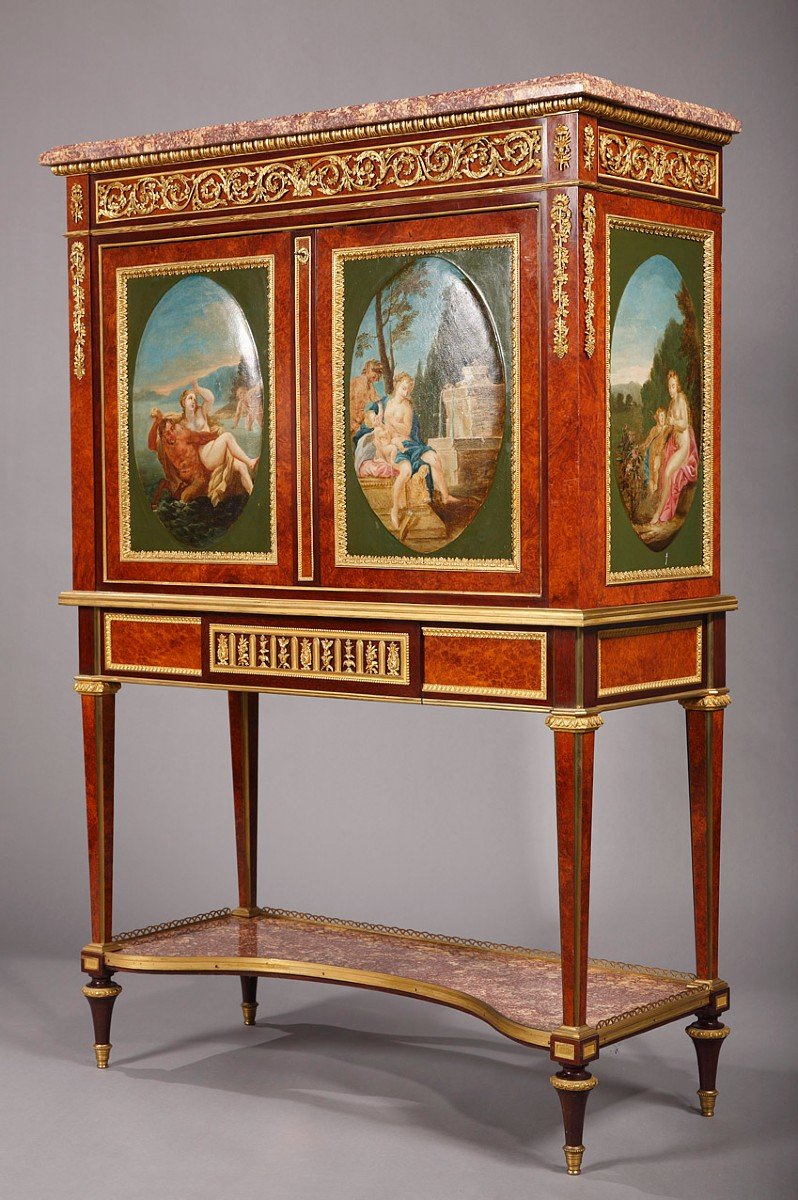 Louis XVI Style Secretary By H. Dasson, France Circa 1880-photo-2