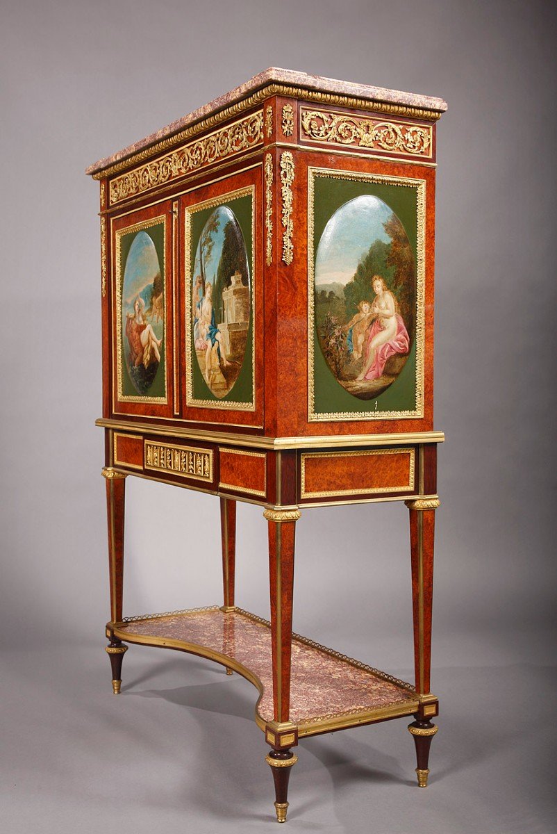 Louis XVI Style Secretary By H. Dasson, France Circa 1880-photo-1