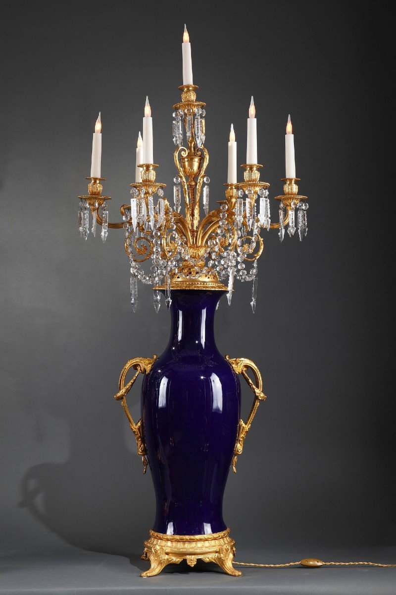 Paire de Vases-Candélabres "Sèvres", France, circa 1880-photo-4