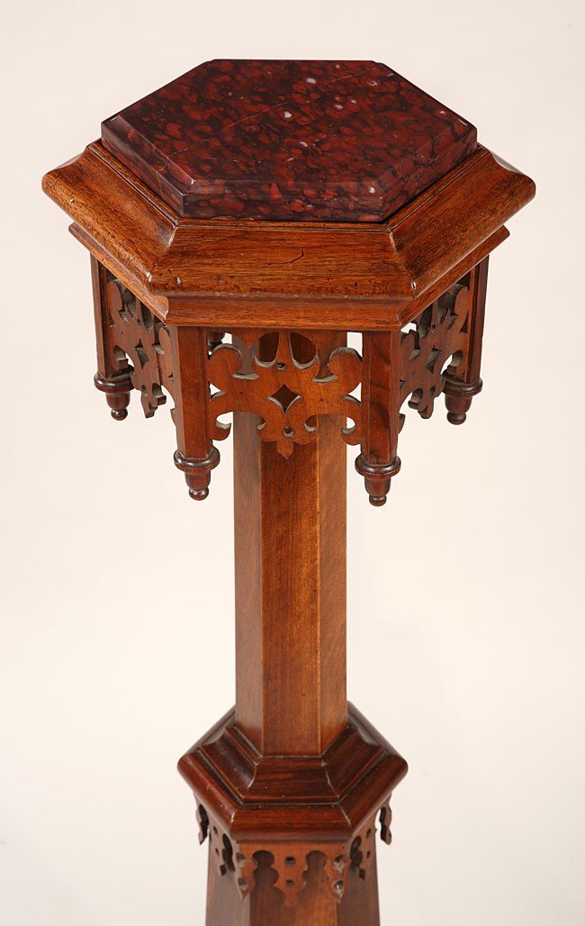 Pair Of Neo-gothic Stands, France, Circa 1880-photo-3