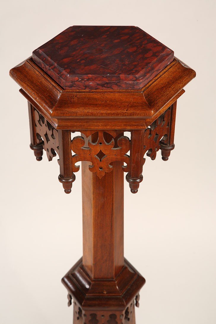 Pair Of Neo-gothic Stands, France, Circa 1880-photo-4