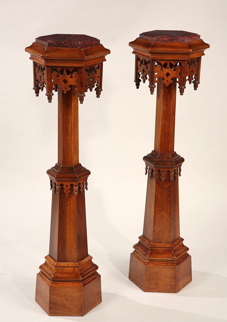 Pair Of Neo-gothic Stands, France, Circa 1880