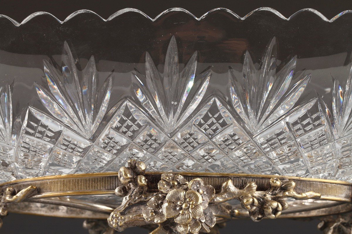 Cut-crystal Centerpiece Attributed To Baccarat, France, Circa 1870-photo-4
