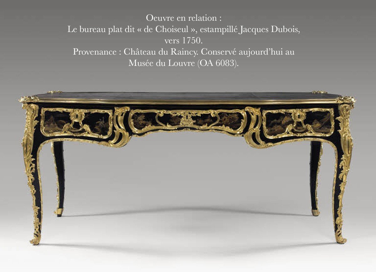 Bureau Plat de Style Louis XV d'après un modèle de J. Dubois, France, Circa 1880-photo-7