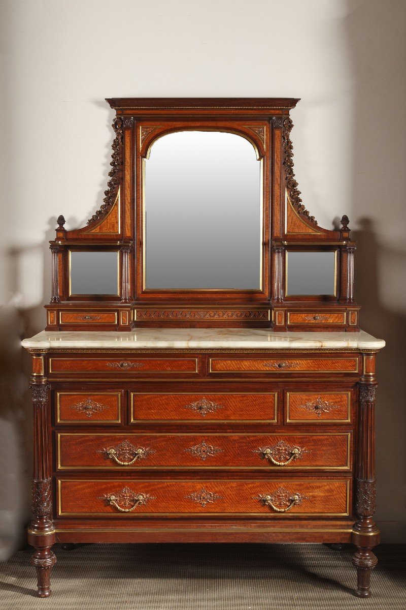 Chambre à Coucher 8 Pièces, H. Fourdinois, France, Circa 1889-photo-6