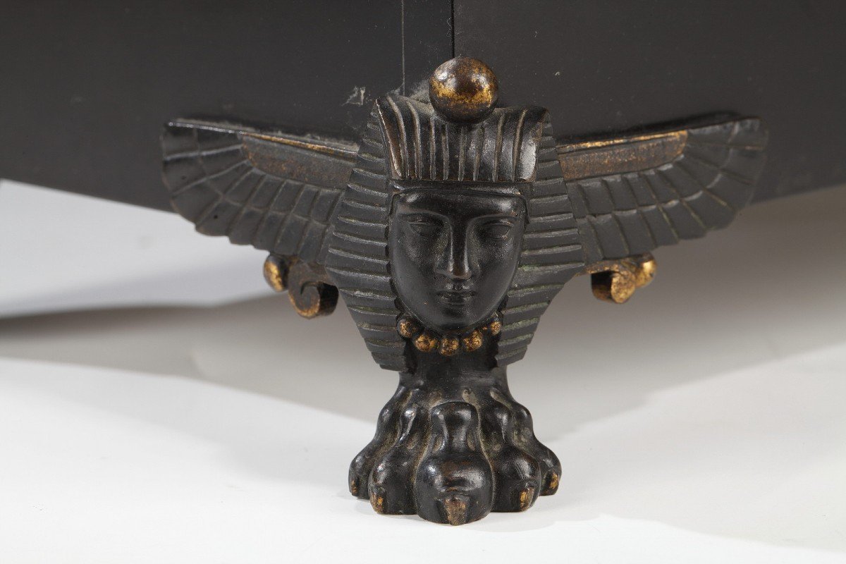 Neo-egyptian Clock Attributed To G. Servant, France, Circa 1870-photo-3