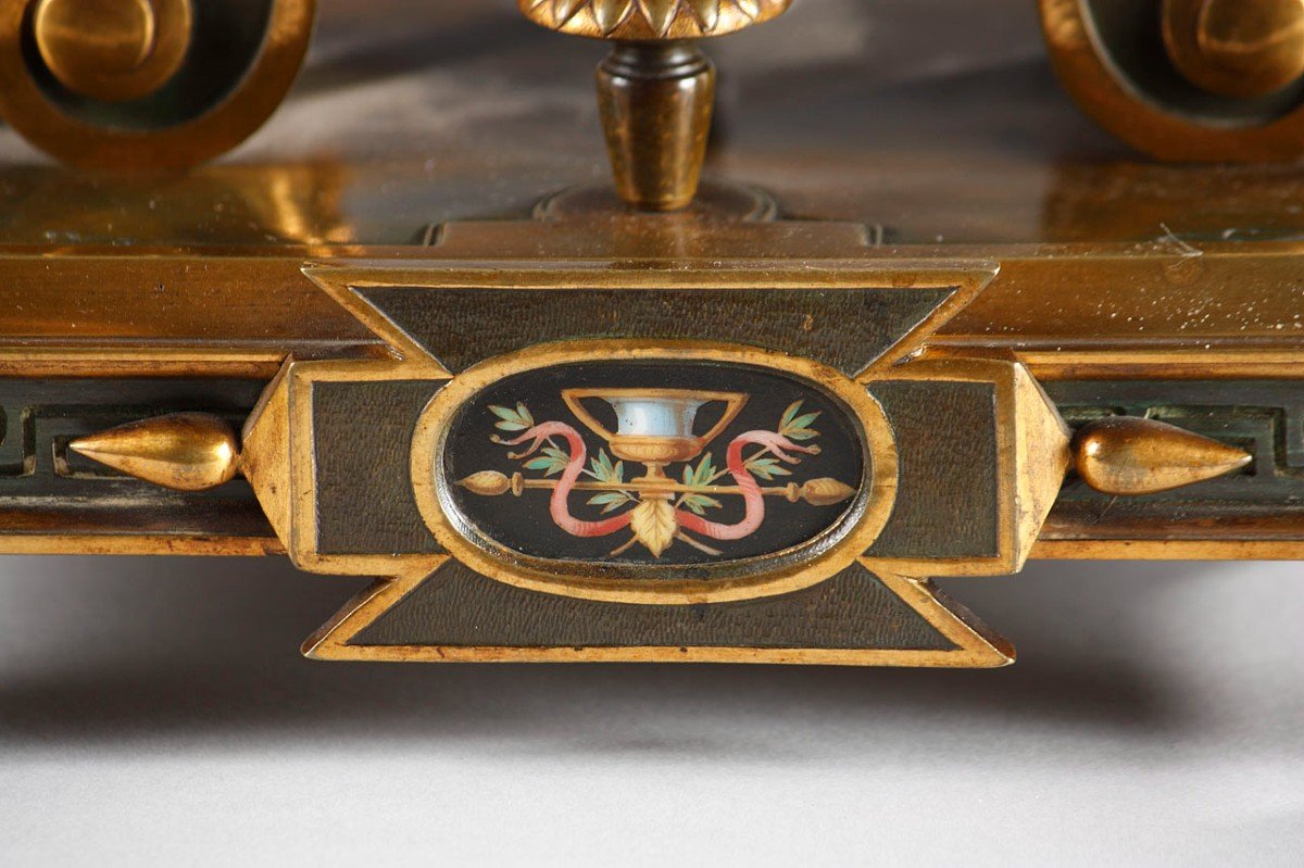 Garniture de Cheminée Néo-grecque par H. Houdebine, France, Circa 1867-photo-2