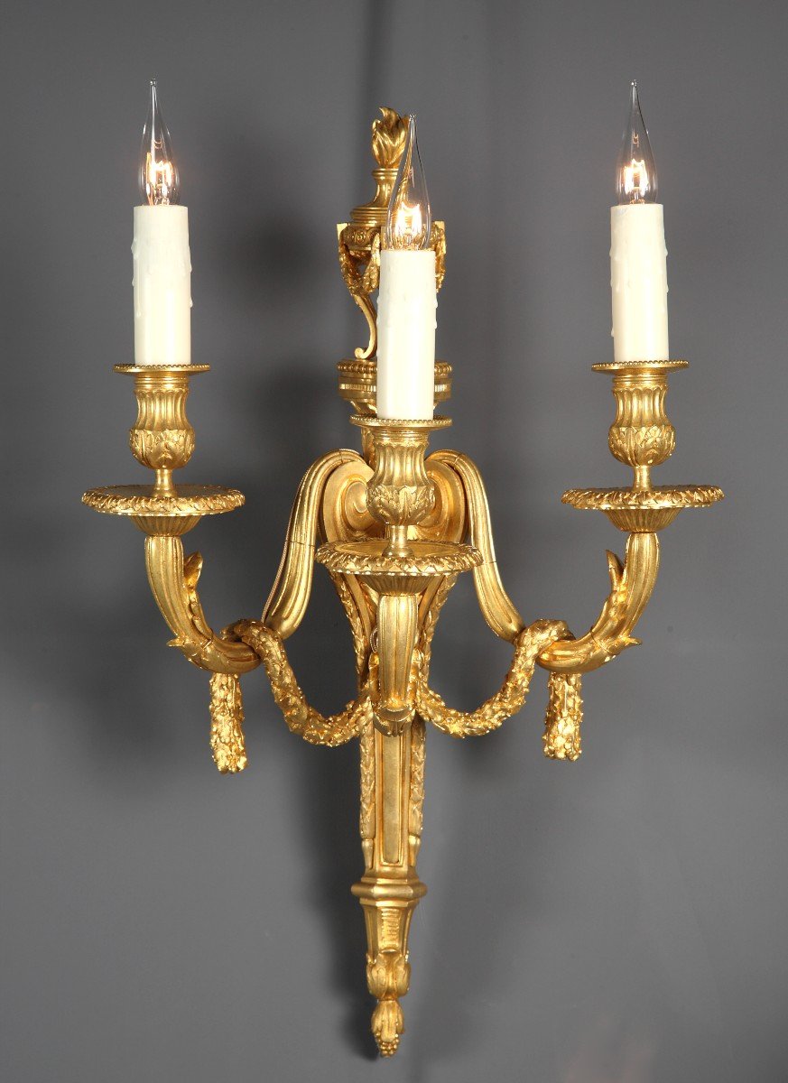 Paire D’appliques « Au Brasero », France, Circa 1880-photo-4