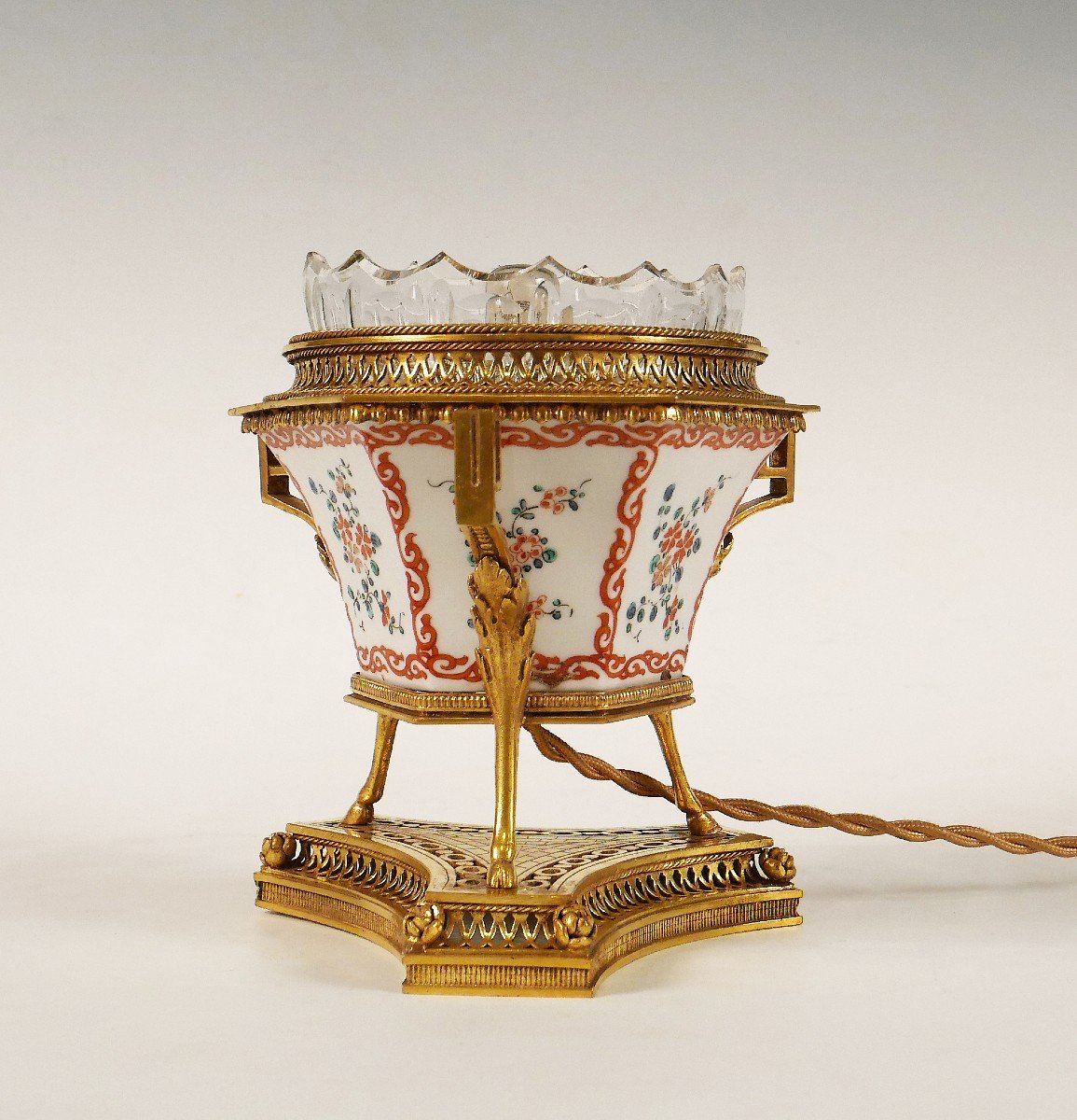 Charming Night Lamp , Attributed To l'Escalier De Cristal, France, Circa 1880-photo-3
