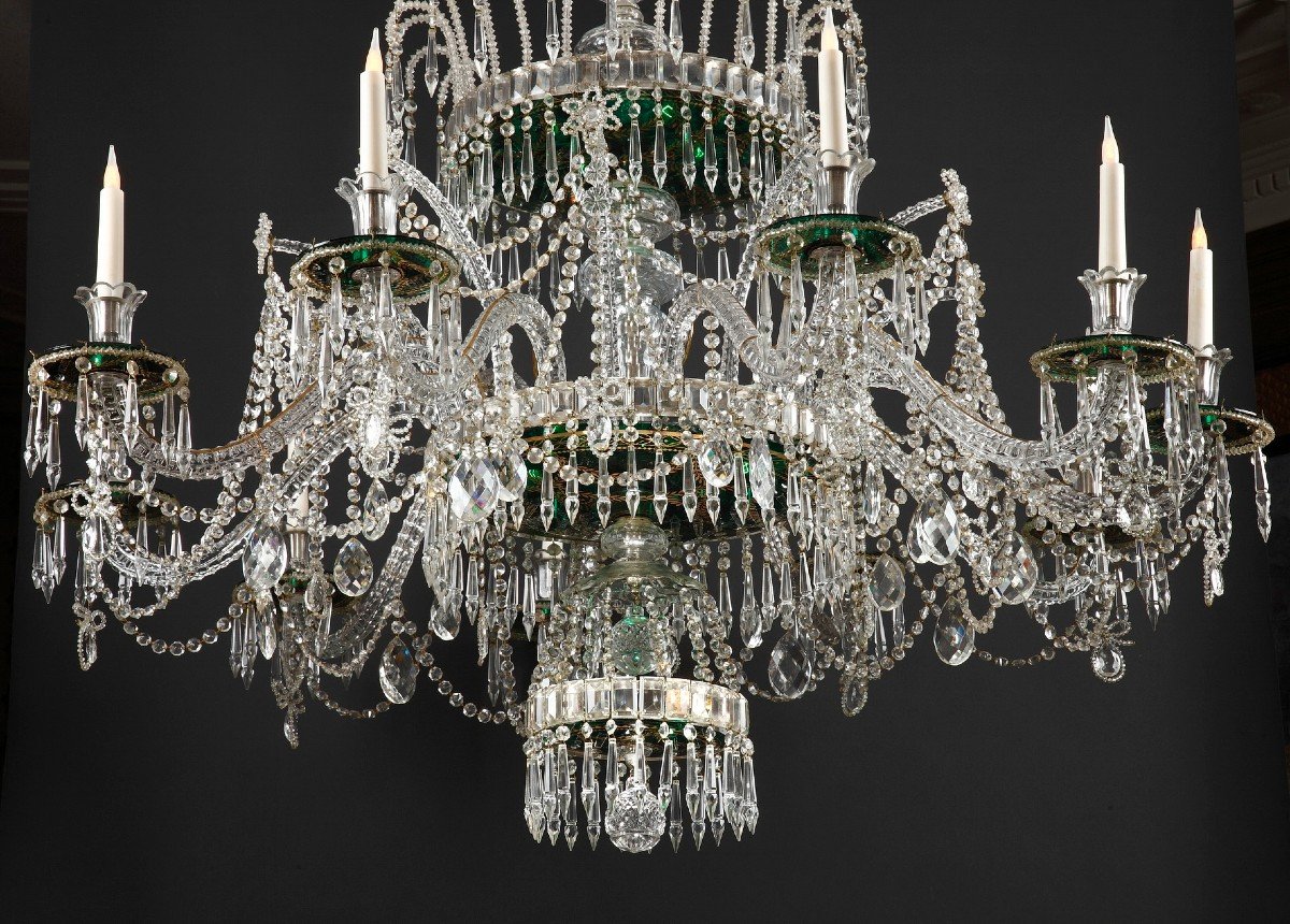 Crystal Chandelier, Attributed To Crystal Manufacture Of The Granja, Spain, Circa 1880-photo-4