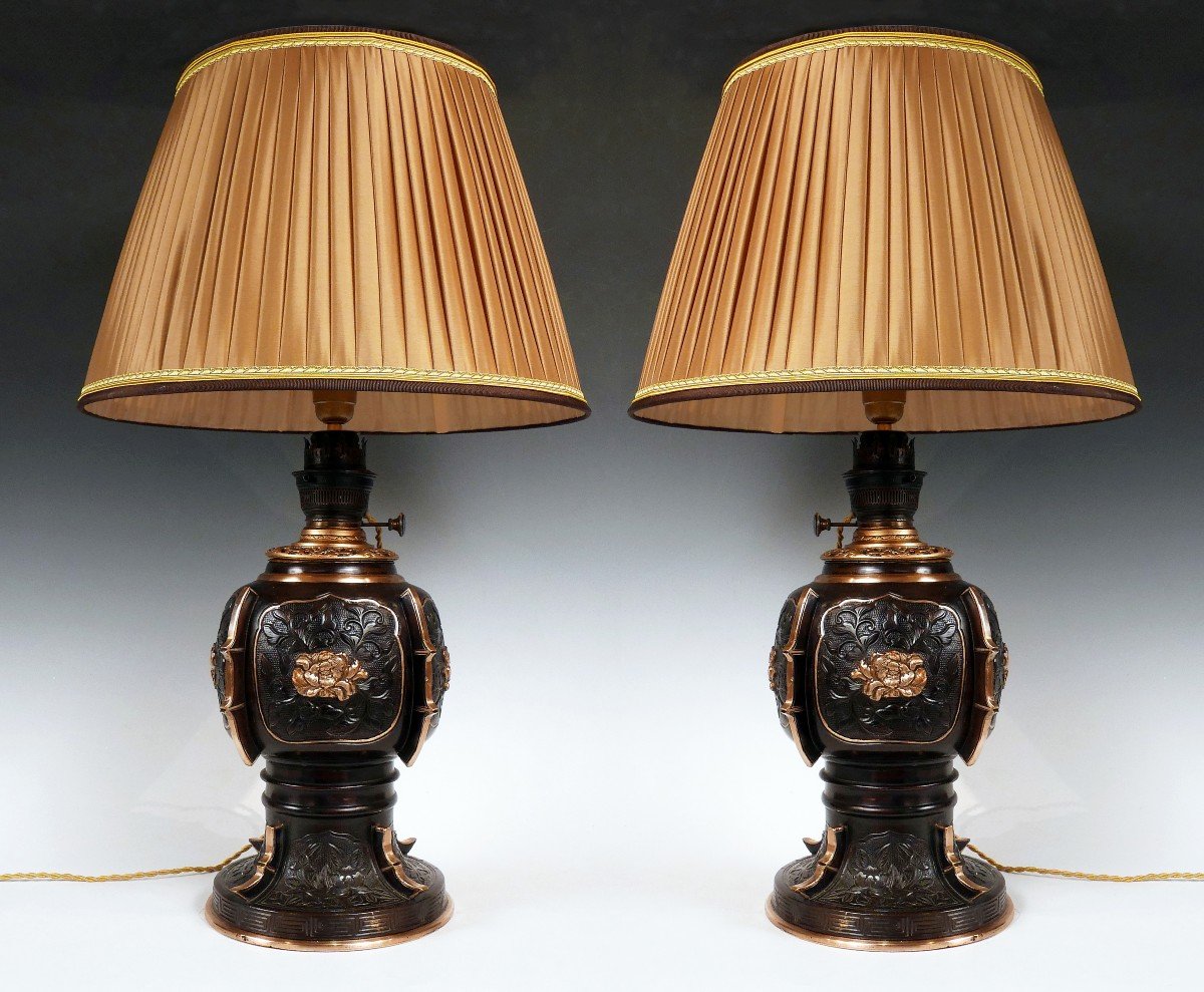 Paire de Lampes, Chine, Circa 1890