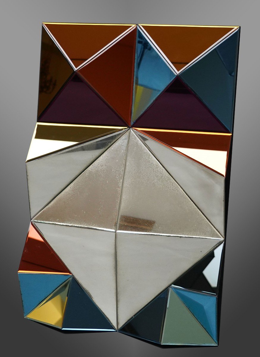 Miroir Multicolore,  "oiseau De Paradis", O. De Schrijver & Ode's Design-photo-2