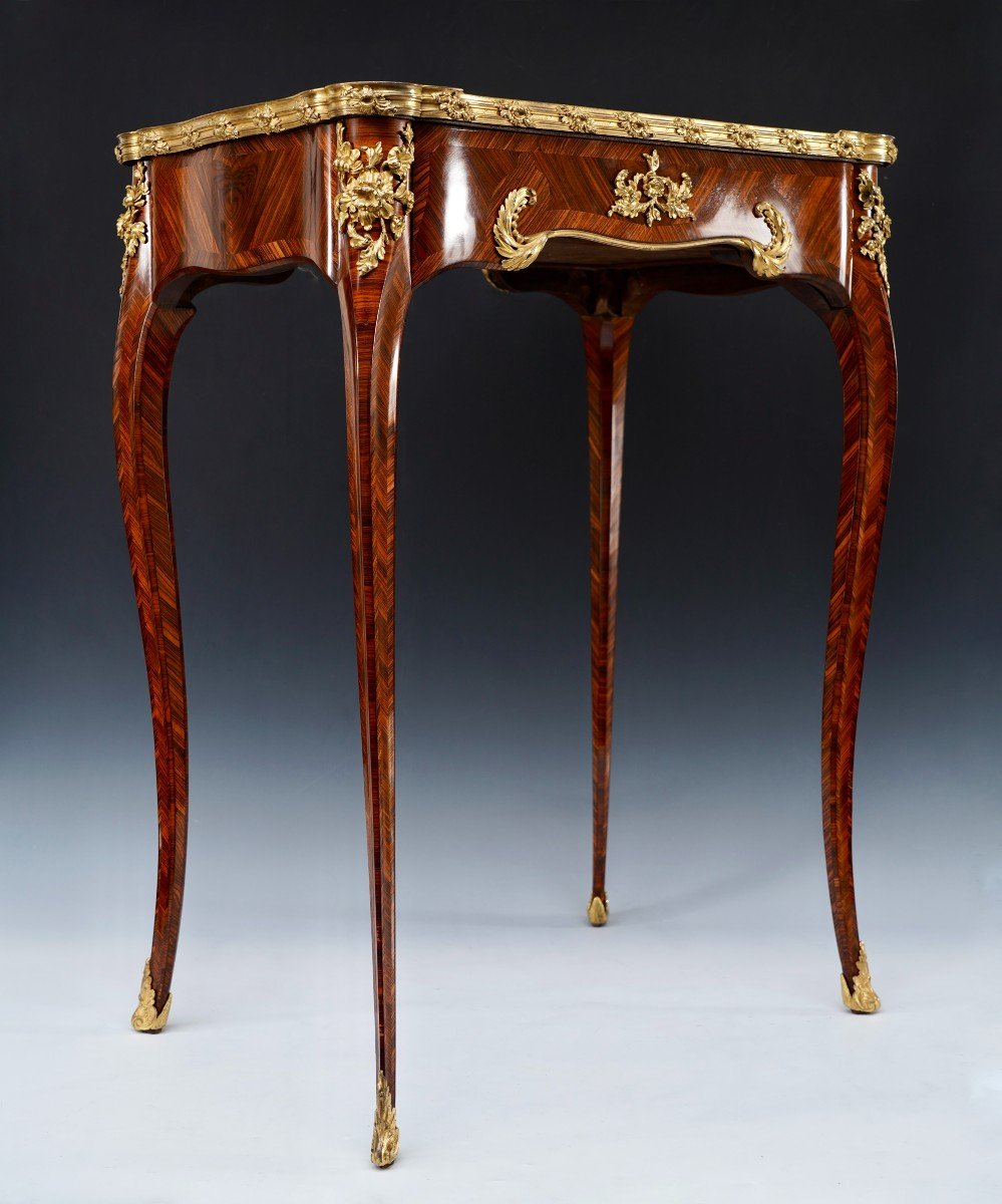 Charming Writing Table Stamped H. Nelson, France, Circa 1880-photo-2