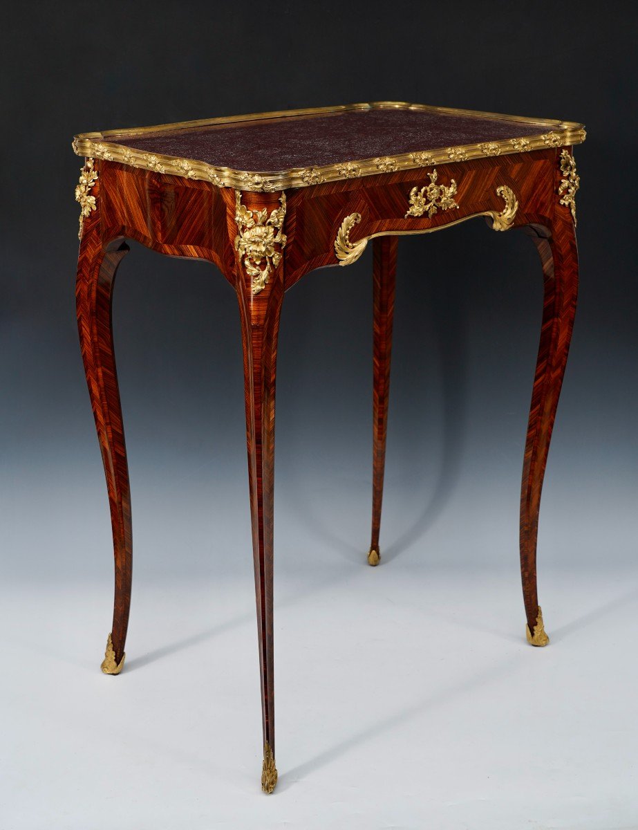 Charming Writing Table Stamped H. Nelson, France, Circa 1880