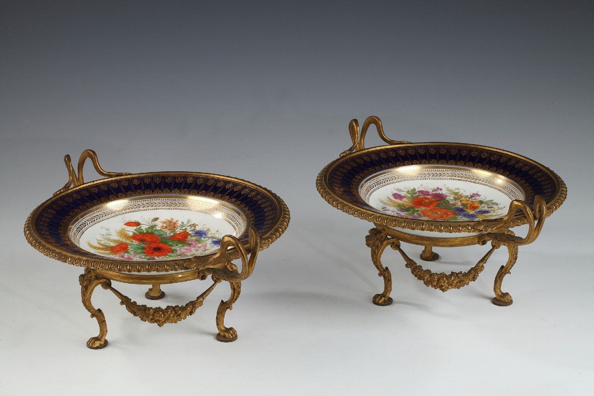 Charming Pair Of Plates, France, Circa 1880-photo-3