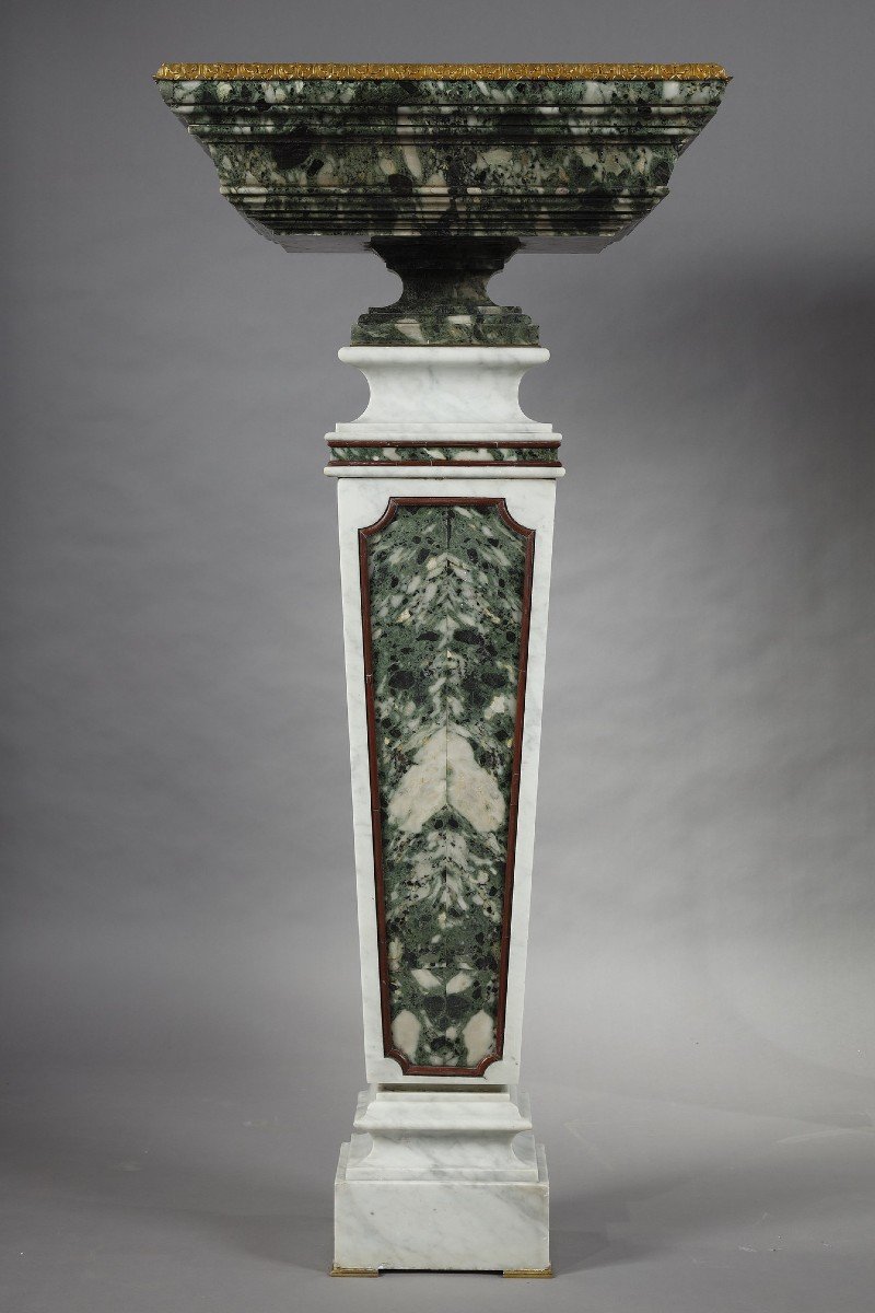 Pair Of Planters On Pedestals, France Early 20th Century-photo-3