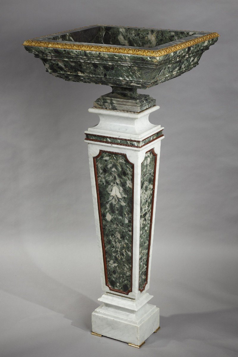 Pair Of Planters On Pedestals, France Early 20th Century-photo-5