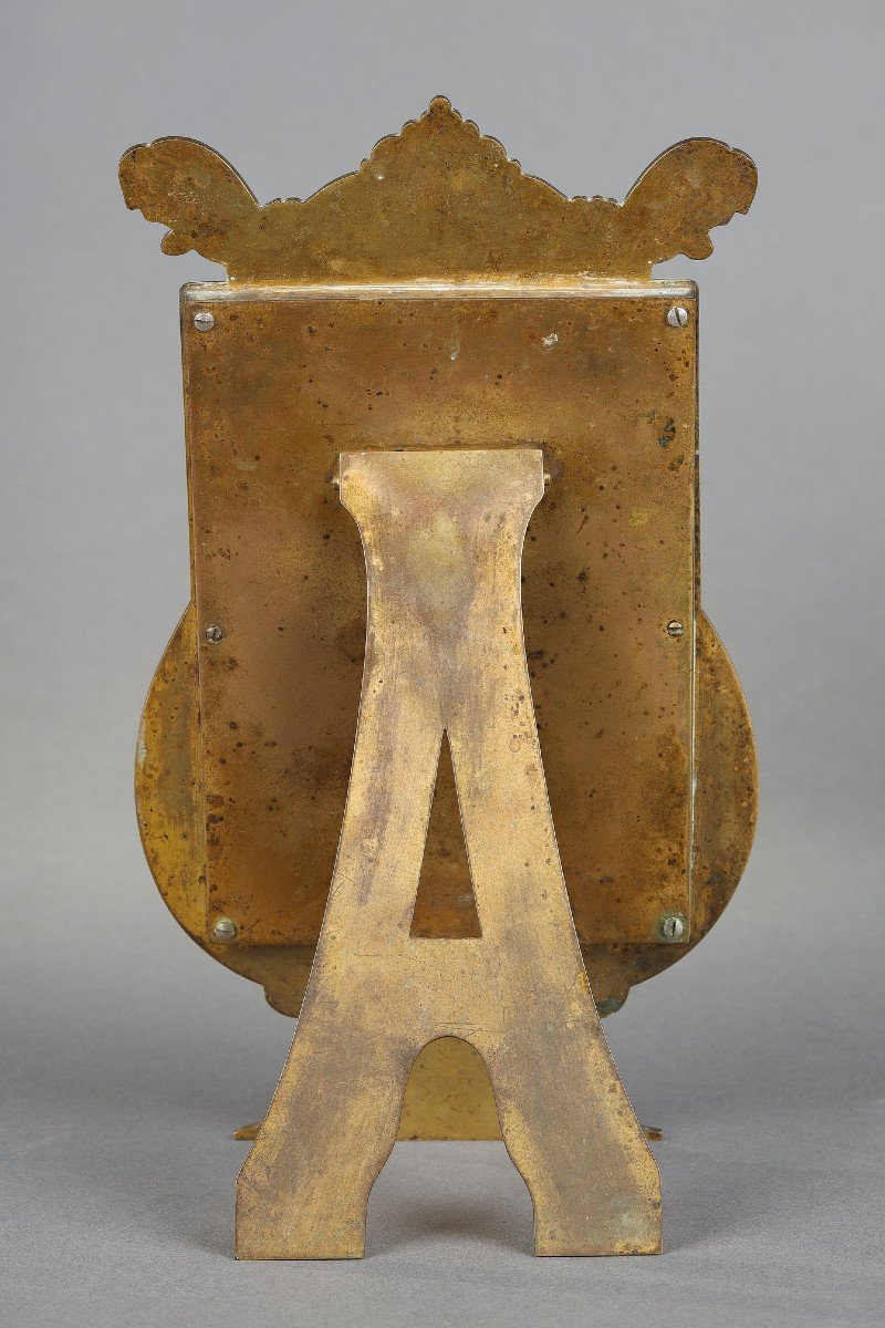 "lyre" Mirror Attr. To Louchet Frères, France, Circa 1890-photo-4