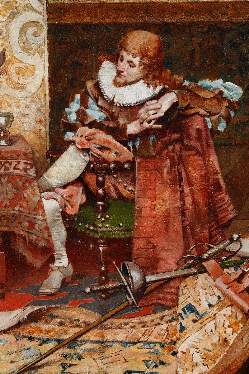"musketeers Resting" By E. Toudouze, France, Circa 1885-photo-4