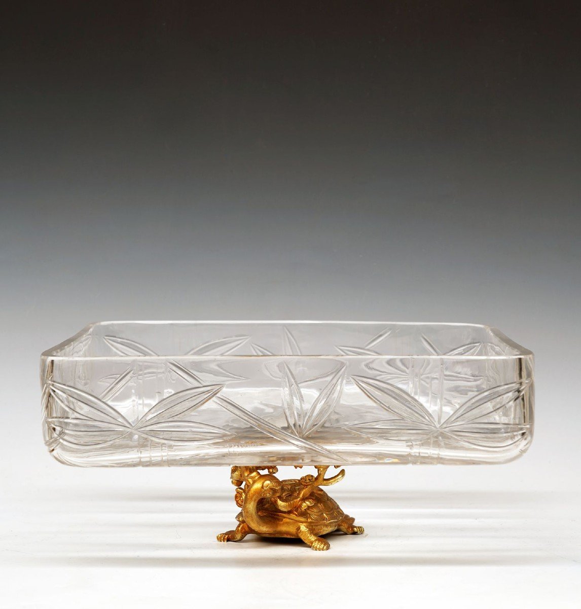 "dragon Turtle" Bowl Attr. To Baccarat And F. Barbedienne, France, Circa 1890