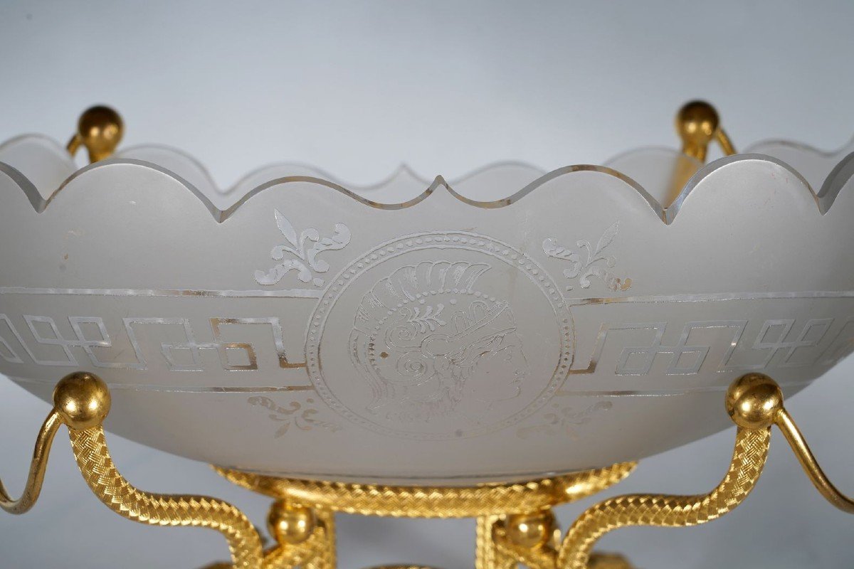 Coupe "Minerve" attribuée à Baccarat, France, Circa 1890-photo-1