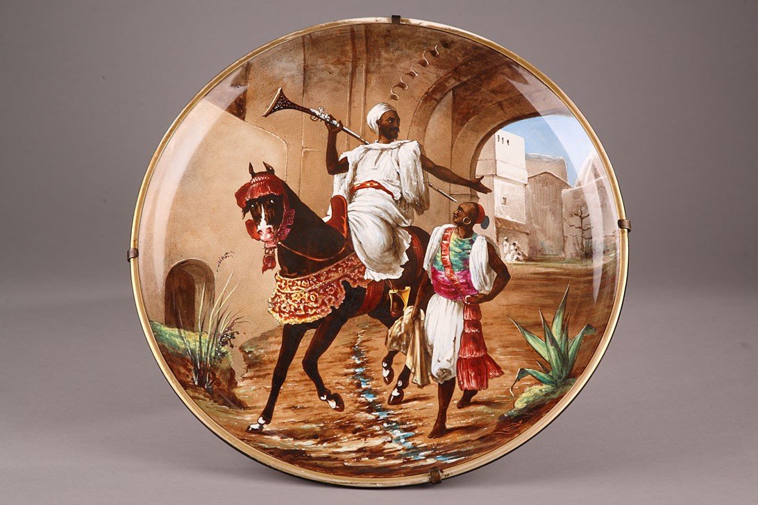 Orientalist Dish By Lebeuf, Milliet Et Cie, France, Circa 1845-photo-2